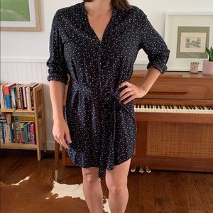 Banana republic Navy blue w/stars shirt dress